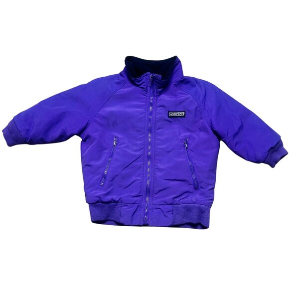 Lands End Jacket Kids Size S Purple Soft Shell Fleece Lined Full Zip - Picture 1 of 3